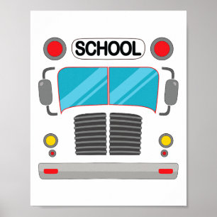 Schulbusfahrerkostüme Halloween-Spaß Erwachsene un Poster