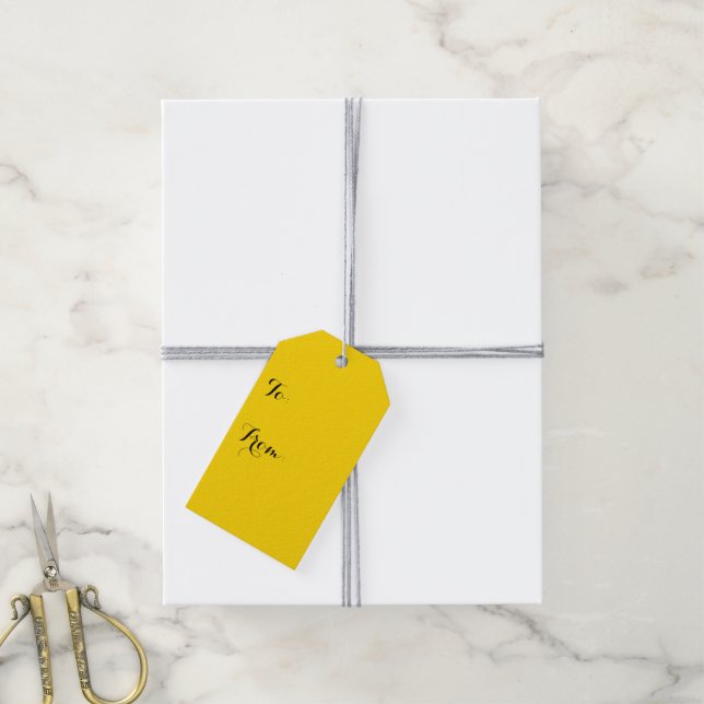 Schulbusfarbe gelb geschenkanhänger (Mit Garn)