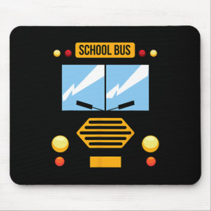 Schulbuskostüm Cool leicht Fahrzeug Halloween Gif Mousepad