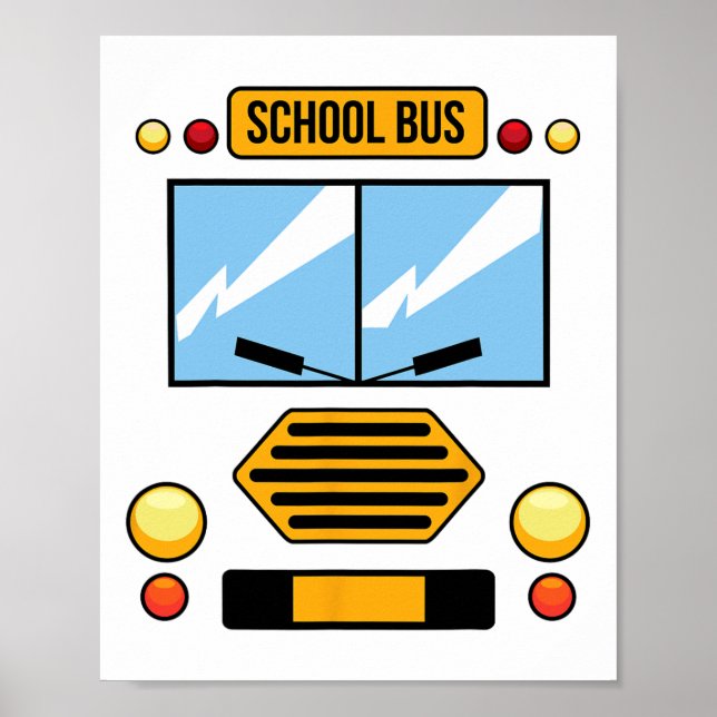 Schulbuskostüm Cool leicht Fahrzeug Halloween Gif Poster (Vorne)