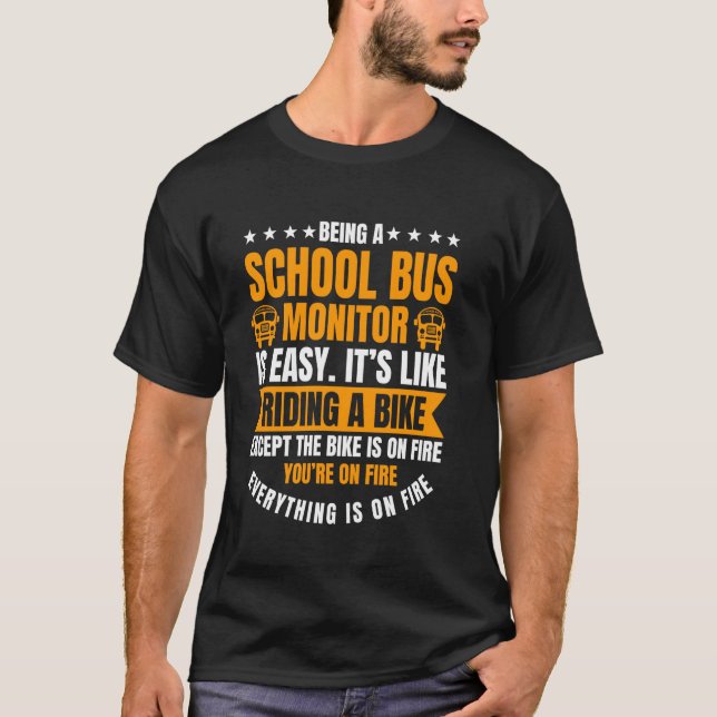 Schulbusmonitor Schülerassistent Assistenz T-Shirt (Vorderseite)