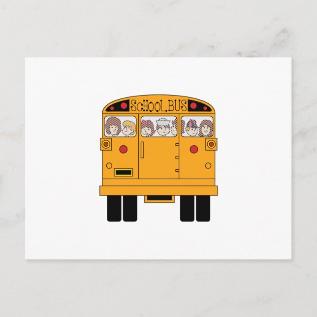 Schulbusrückseite Postkarte (Vorderseite)