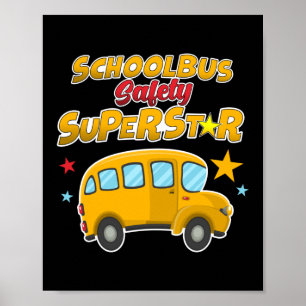 Schulbussicherheit Superstar-Treiber Poster