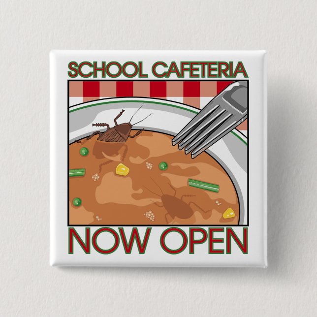 Schulcafeteriaknopf Button (Vorderseite)