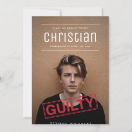 Schuld als Abschluss angeklagt Einladung