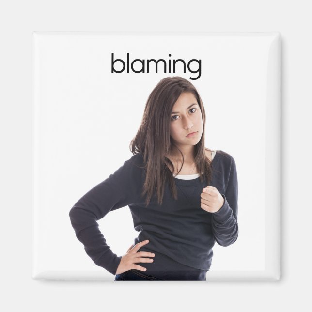 Schuld an Kühlschrank Magnet (Vorne)