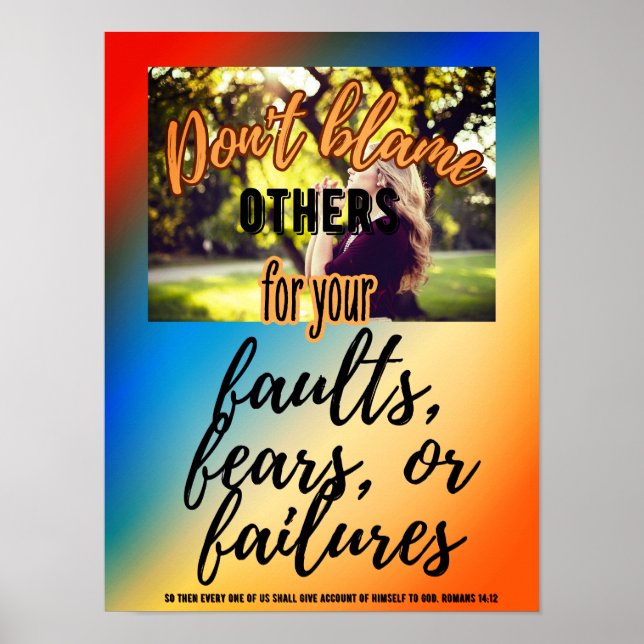 Schuld anderen nicht poster (Vorne)