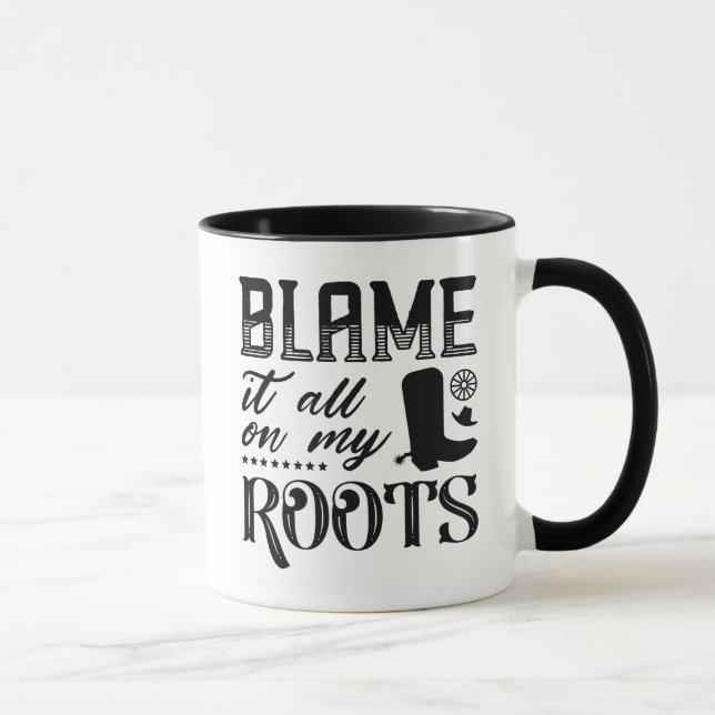Schuld daran ist alles an meinen Wurzeln Tasse (Rechts)