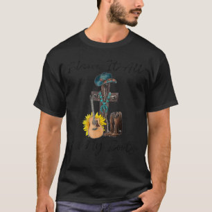 Schuld daran sind meine Wurzeln Jesus Cross Gitarr T-Shirt