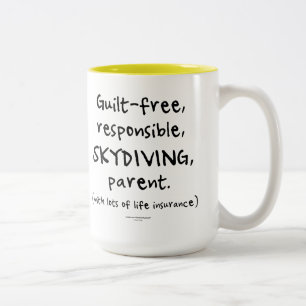 Schuld-freies SKYDIVING Elternteil Zweifarbige Tasse