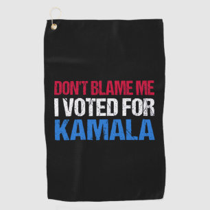 Schuld mich nicht, dass ich für Kamala gestimmt ha Golfhandtuch