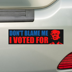 Schuld nicht, dass ich für Donald Trump gegen Bid Autoaufkleber