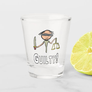 Schuld Schnapsglas