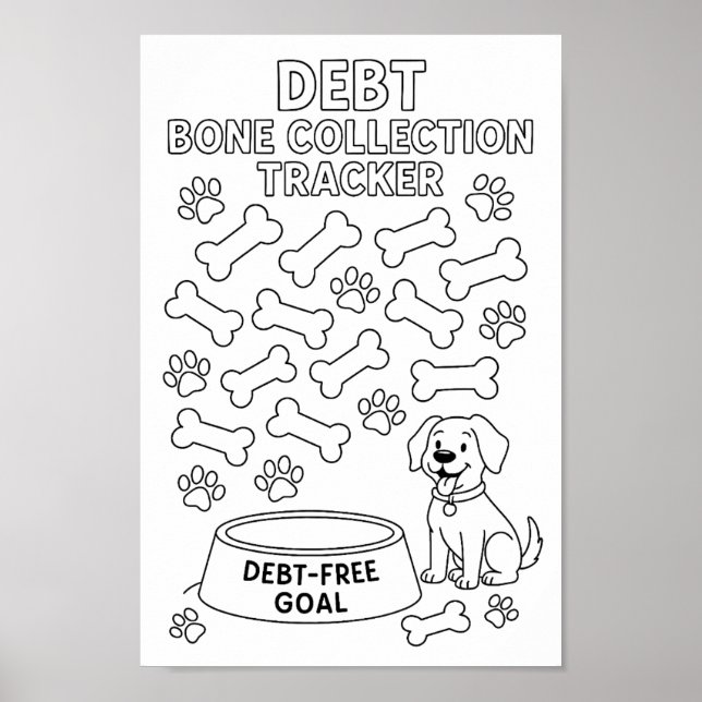 Schulden Dog Bone Collection Tracker Poster (Vorne)