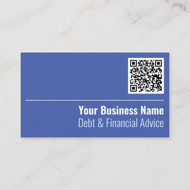 Schulden & Finanzberatung QR Code Geschäftskarte Visitenkarte (Rückseite)