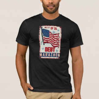 Schulden-Marathon Meile 27 von 26 Lustige Finanzen T-Shirt