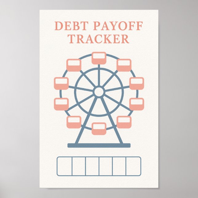 Schulden Payoff Ferris Wheel Tracker Poster (Vorne)