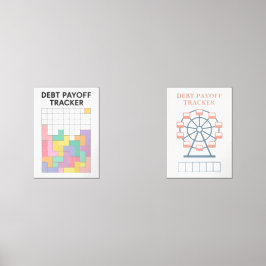 Schulden Payoff Tracker Bilderwand Sets