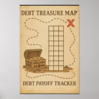 Schulden Treasmap Payoff Tracker Game Vintag