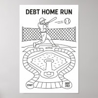 Schulden Zuhause Run Payoff Tracker Game Baseball 