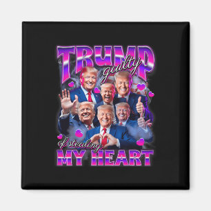 Schuldig, mein Herz gestohlen zu haben Rosa Trump Magnet