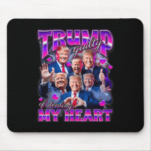 Schuldig, mein Herz gestohlen zu haben Rosa Trump Mousepad