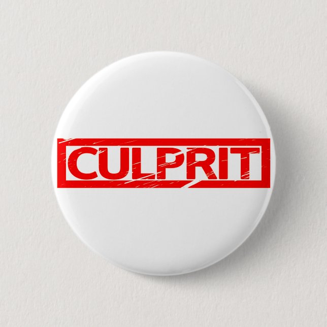 Schuldige Briefmarke Button (Vorderseite)