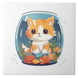 Schuldige Katze Fliese
