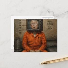Schuldiger Trump sitzt im Gefängnis Postkarte