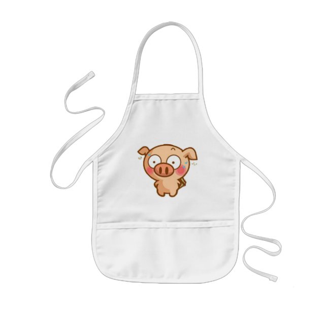 Schuldiges Piggy in den Scheinwerfern Kinderschürze (Vorne)