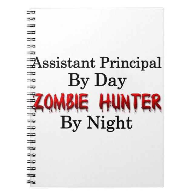 Schuldirektor-/Zombie-Jäger Notizblock (Vorderseite)