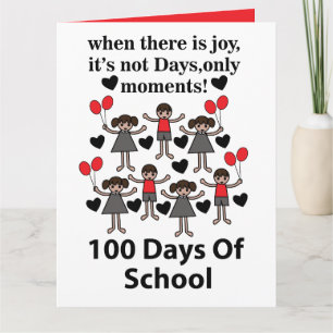 Schule 100 Tage Schule Karte