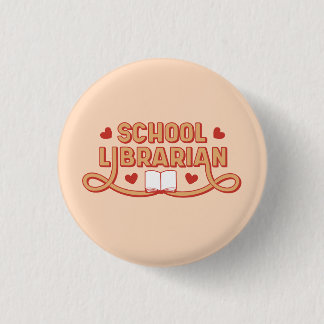 Schule Bibliothekarisch Button