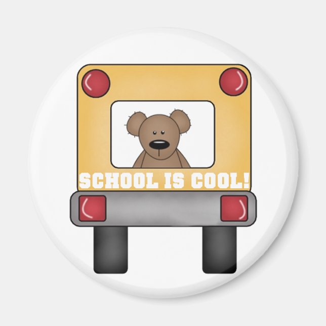 Schule Cool Schulbus Magnet (Vorne)