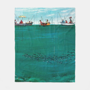 Schule der Fische unter Linien durch Thornton Utz Fleecedecke