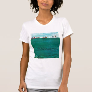Schule der Fische unter Linien durch Thornton Utz T-Shirt