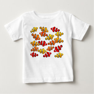 Schule des Korallenriff Clownfish Säuglings-T - Baby T-shirt