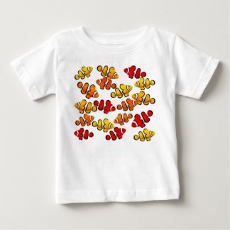 Schule des Korallenriff Clownfish Säuglings-T - Baby T-shirt