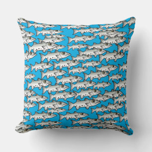 Schule des Scubadorable Great Barracuda Kissen