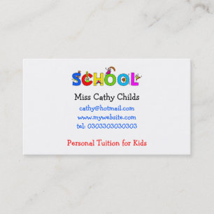 Schule, Fräulein Cathy Childs, Visitenkarte
