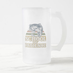 Schule für Patientenfischerei Mattglas Bierglas