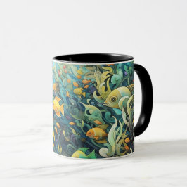 Schule für Rifffische Tasse