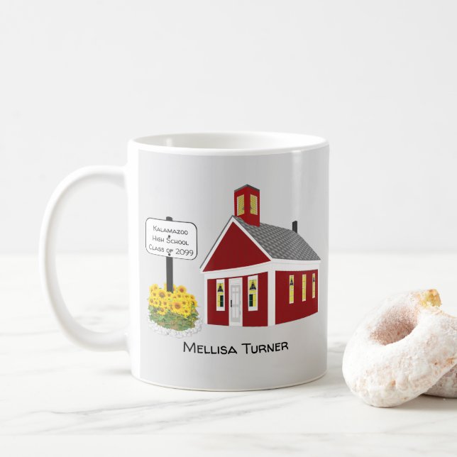 Schule Graduate One Room Schoolhouse Kaffeetasse (Mit Donut)