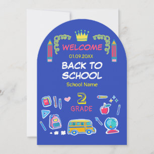 Schule ist cool, lasst uns die zweite Klasse zurüc Einladung