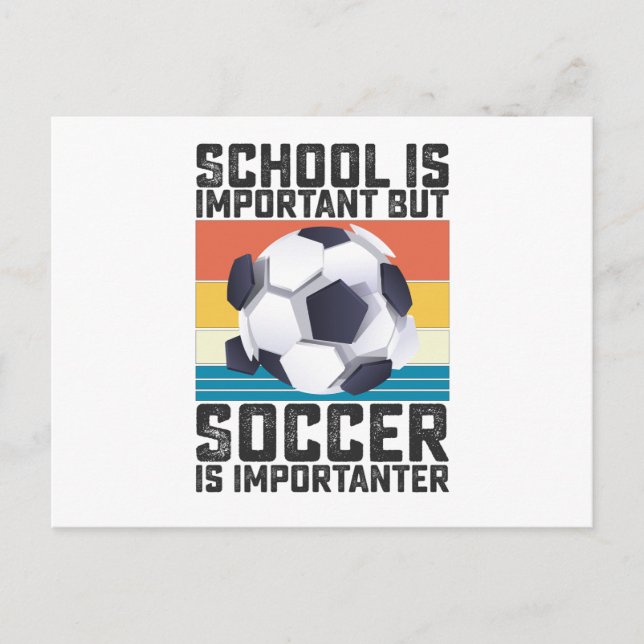 Schule ist wichtig, Fußball ist aber wichtiger Postkarte (Vorderseite)