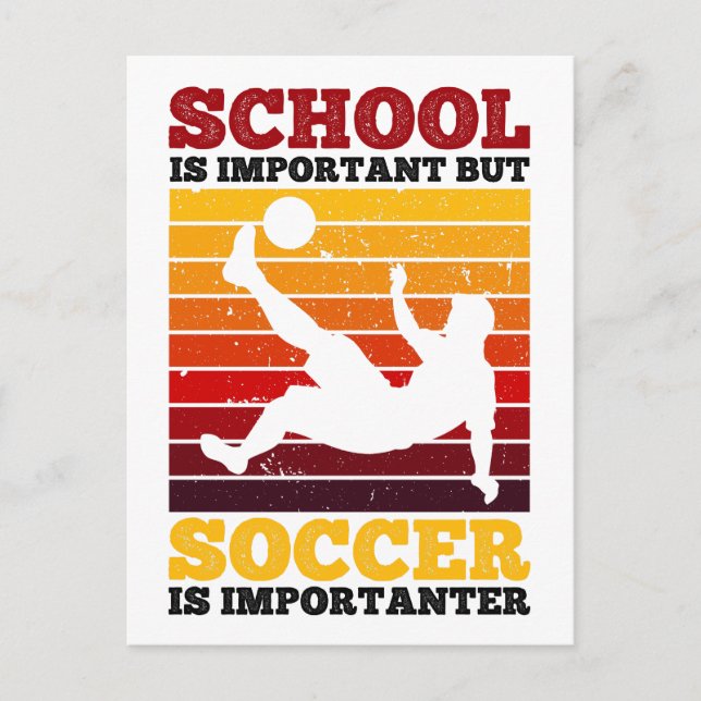 Schule ist wichtig, Fußball ist aber wichtiger Postkarte (Vorderseite)