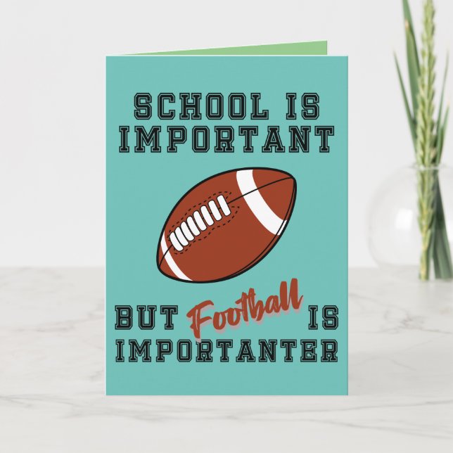 Schule ist wichtig, Fußball ist wichtig Karte (Vorderseite)