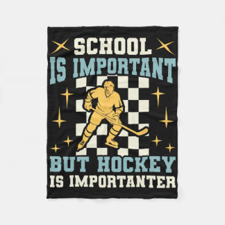 Schule ist wichtig Hockey ist noch wichtiger Junge Fleecedecke