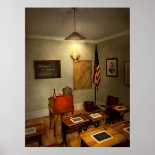 Schule - Klassenzimmer - Willkommen im Unterricht Poster