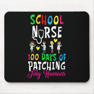 Schule Krankenschwester 100 Tage Patcherung winzig Mousepad